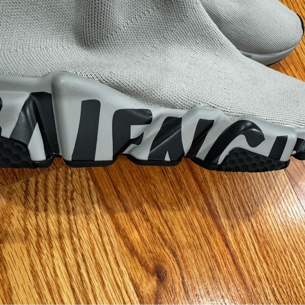 BALENCIAGA Gray Sock Sneakers - Picture 3 of 6